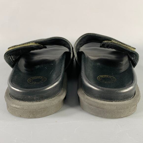 DRIES VAN NOTEN Size 8 Black Quilted Leather Slide Sandals main image 6